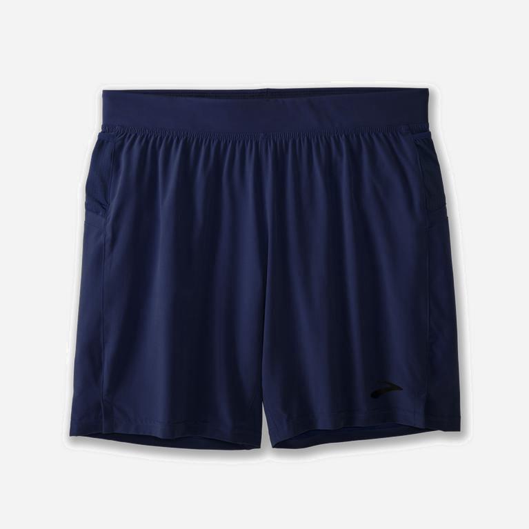 Brooks Sherpa 7 2-In-1 Løpeshorts Herre Nettbutikk - Marineblå - Norge (TVM105684)